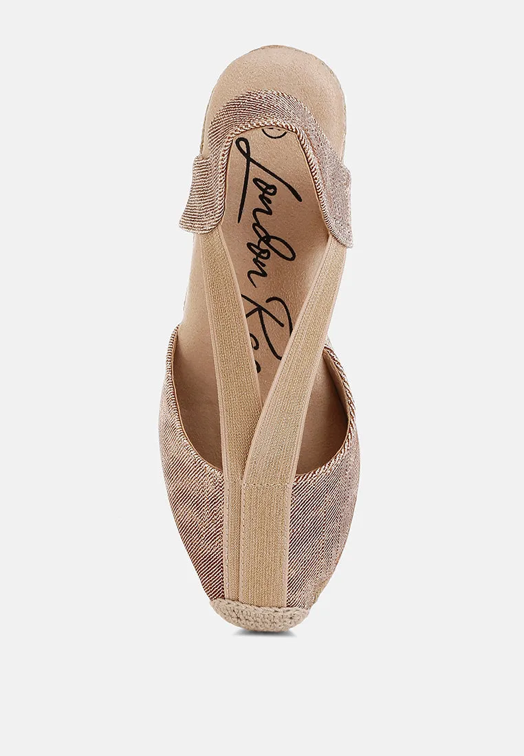 Metallic Woven Espadrille Wedges By RUW