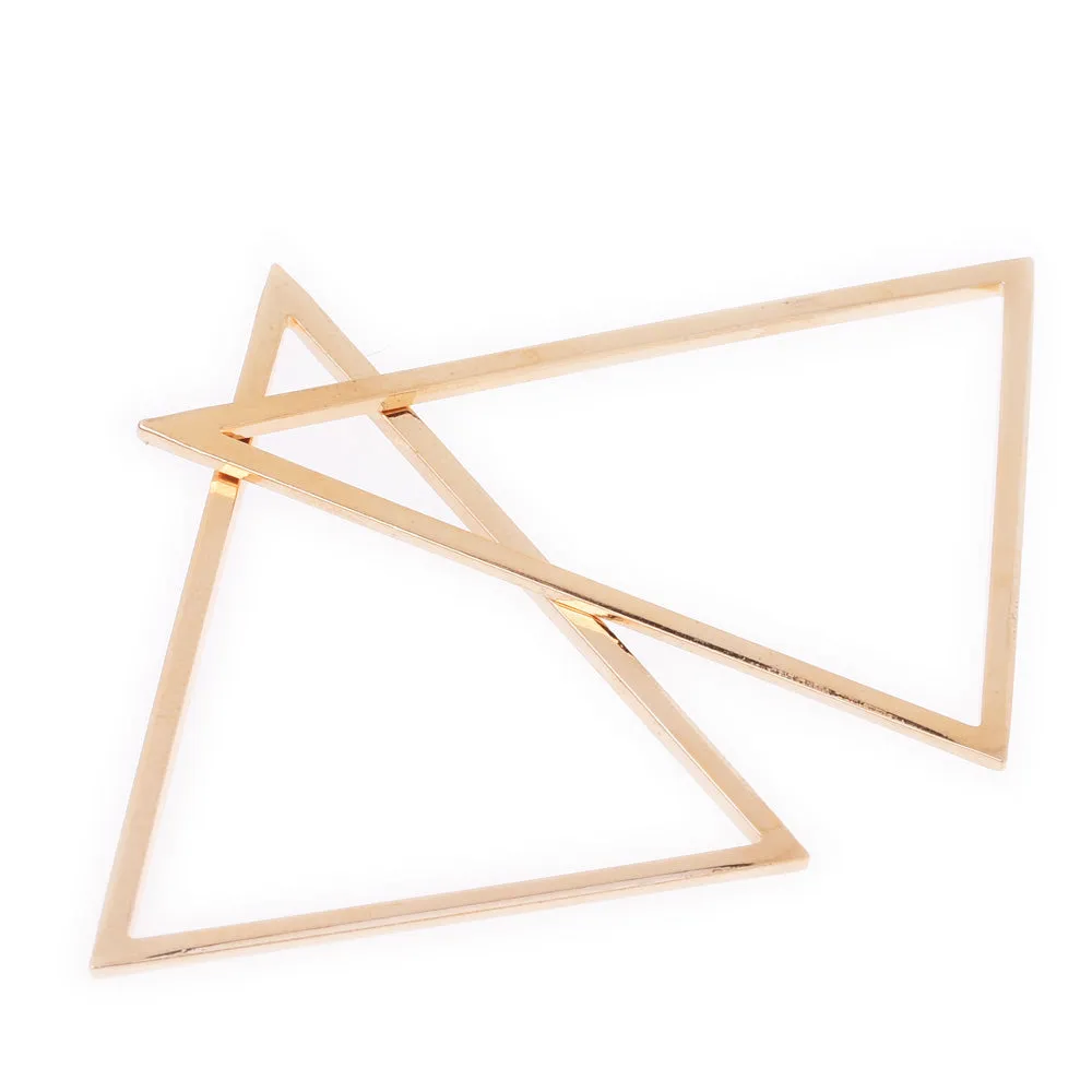 Minimal geometry earrings copper pendant Jewelry accessory Minimal Earrings 5*4.5cm gold Triangle 10pcs 10177604