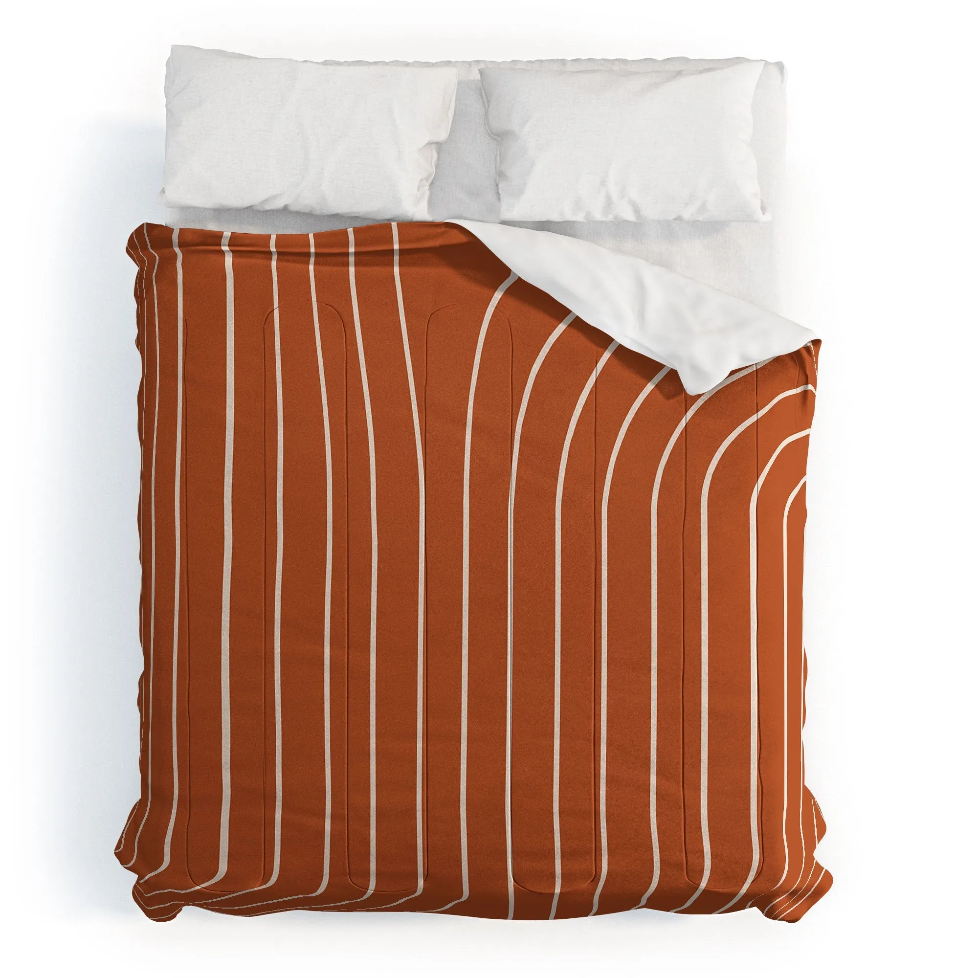 MINIMAL LINE CURVATURE CORAL DUVET / COMFORTER