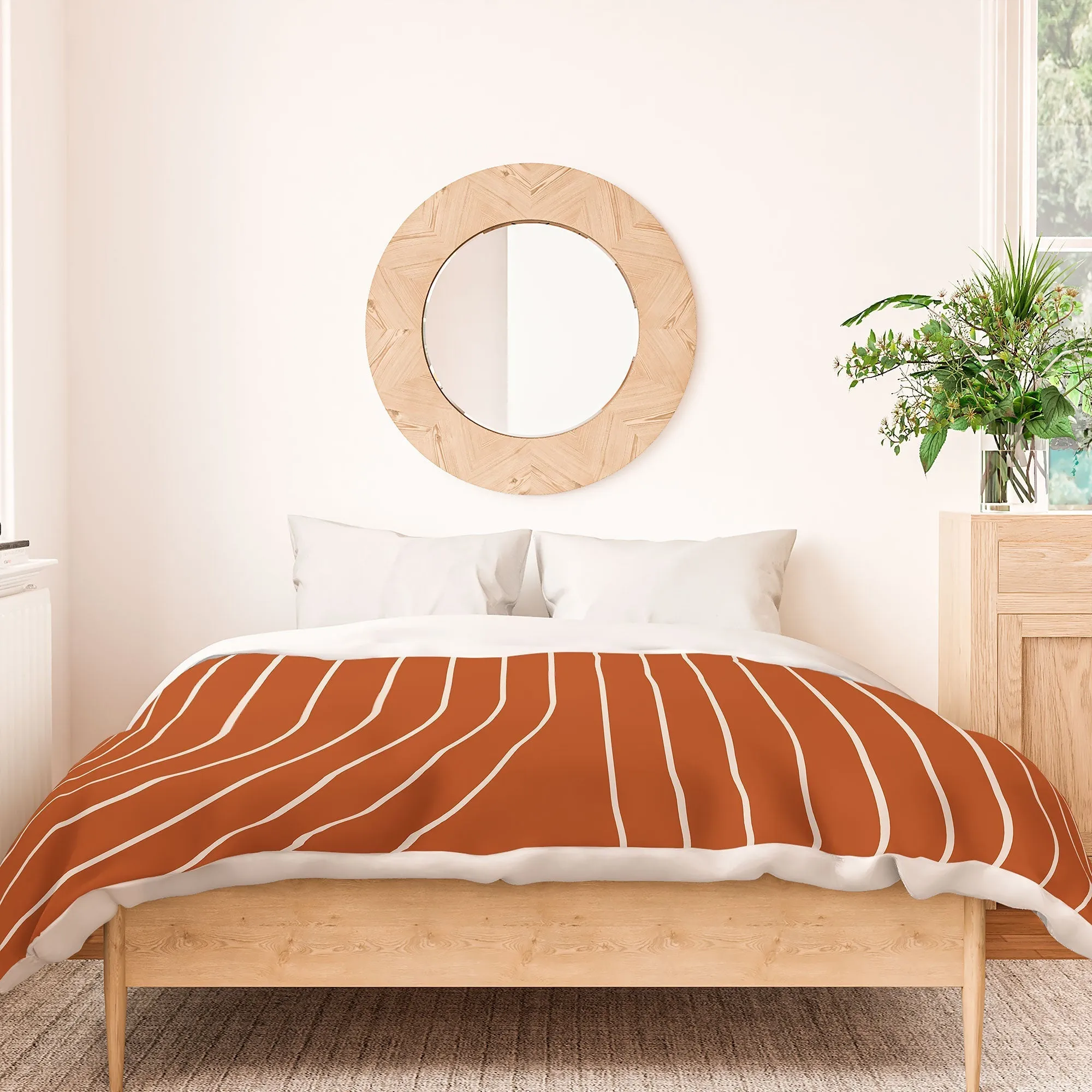 MINIMAL LINE CURVATURE CORAL DUVET / COMFORTER