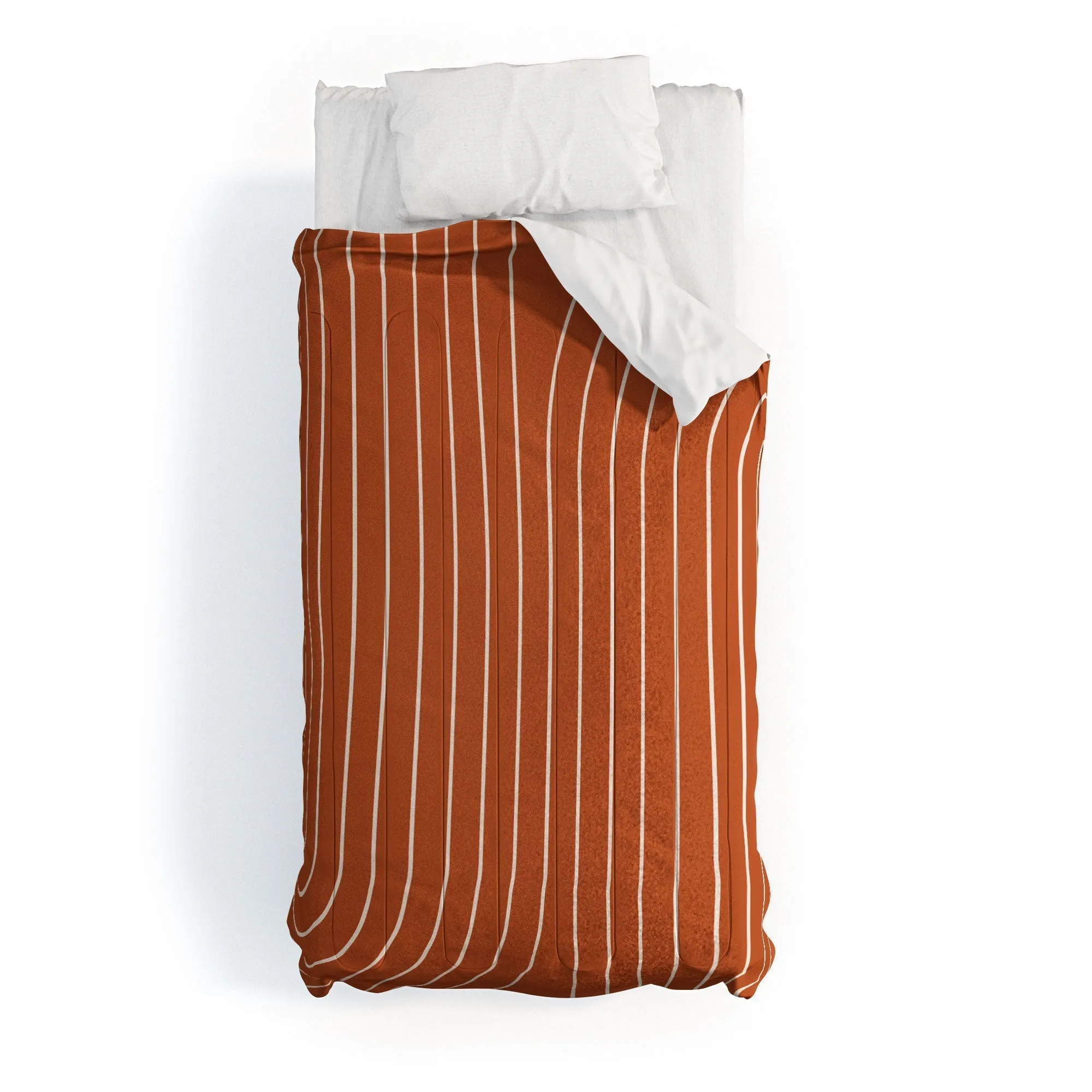 MINIMAL LINE CURVATURE CORAL DUVET / COMFORTER