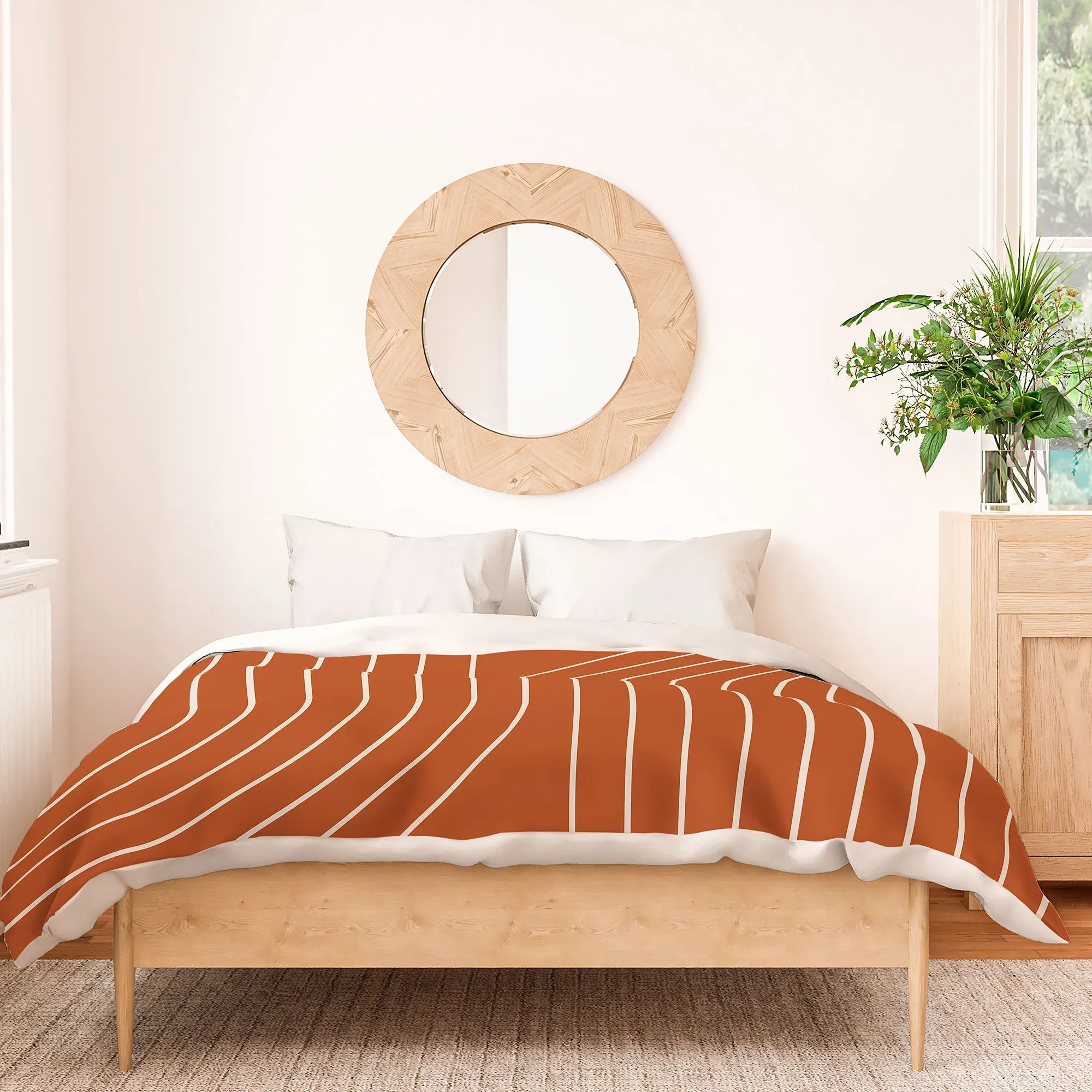 MINIMAL LINE CURVATURE CORAL DUVET / COMFORTER