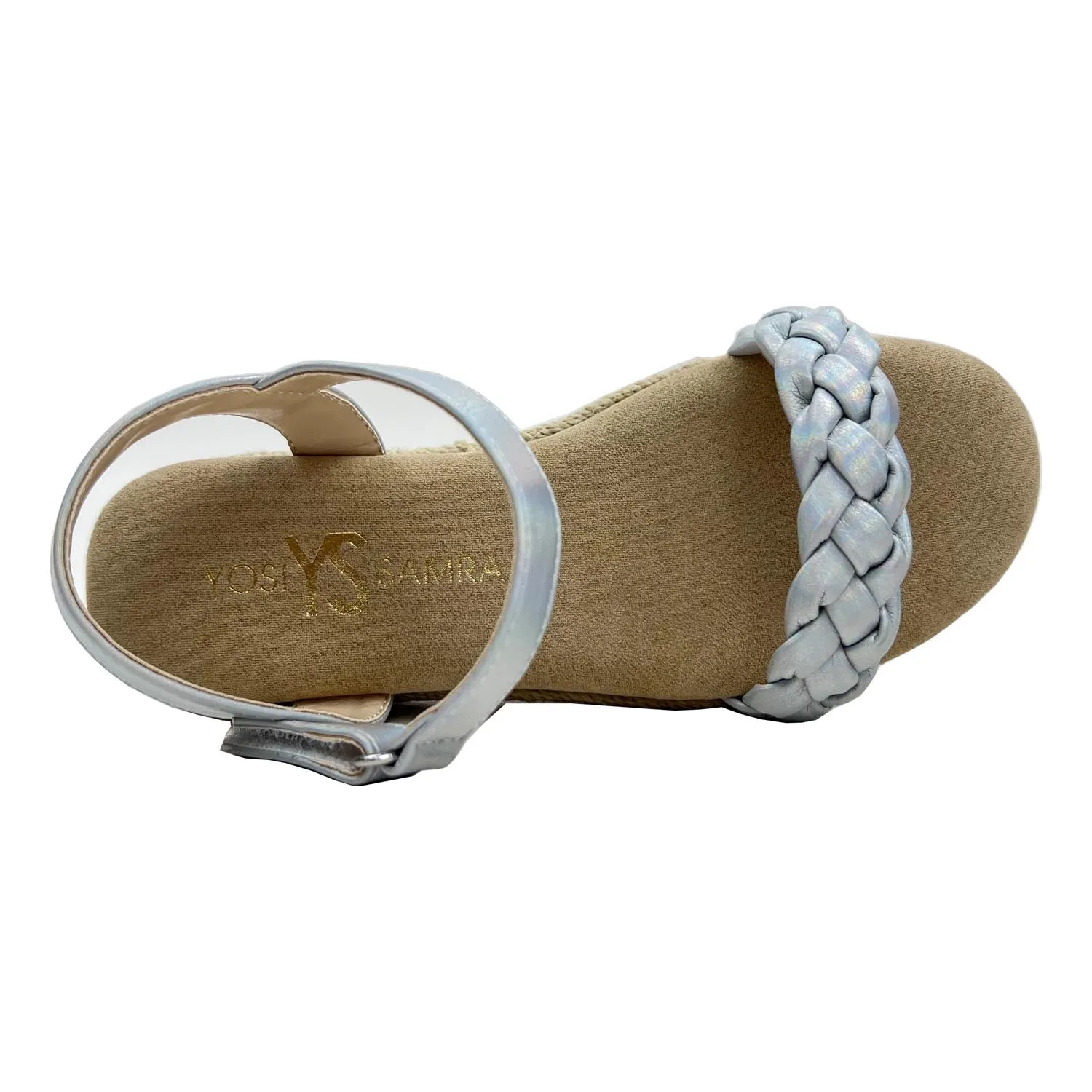 Miss April Wedge Sandal in Iridescent - Kids from Yosi Samra
