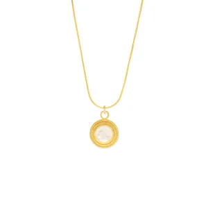 Moonstone Goddess Necklace, 18k Gold Over Sterling Silver