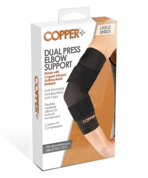 New Copper  Dual Press Elbow Sleeve Brace Sz large Unisex!