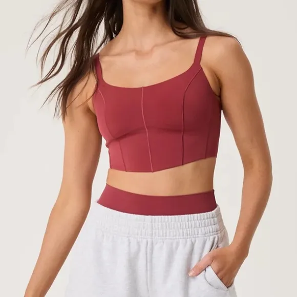NEW OFFLINE by Aerie Real Me Hold Up Corset Sports Bra Size M Med-High Support
