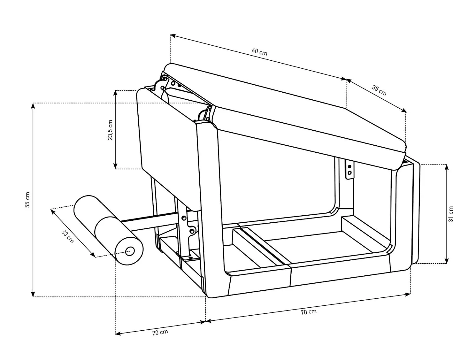 NOHRD TriaTrainer workout bench - Shadow