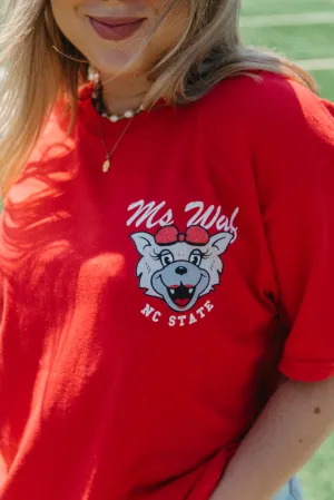 North Carolina State University: Ms. Wuf Red Tee