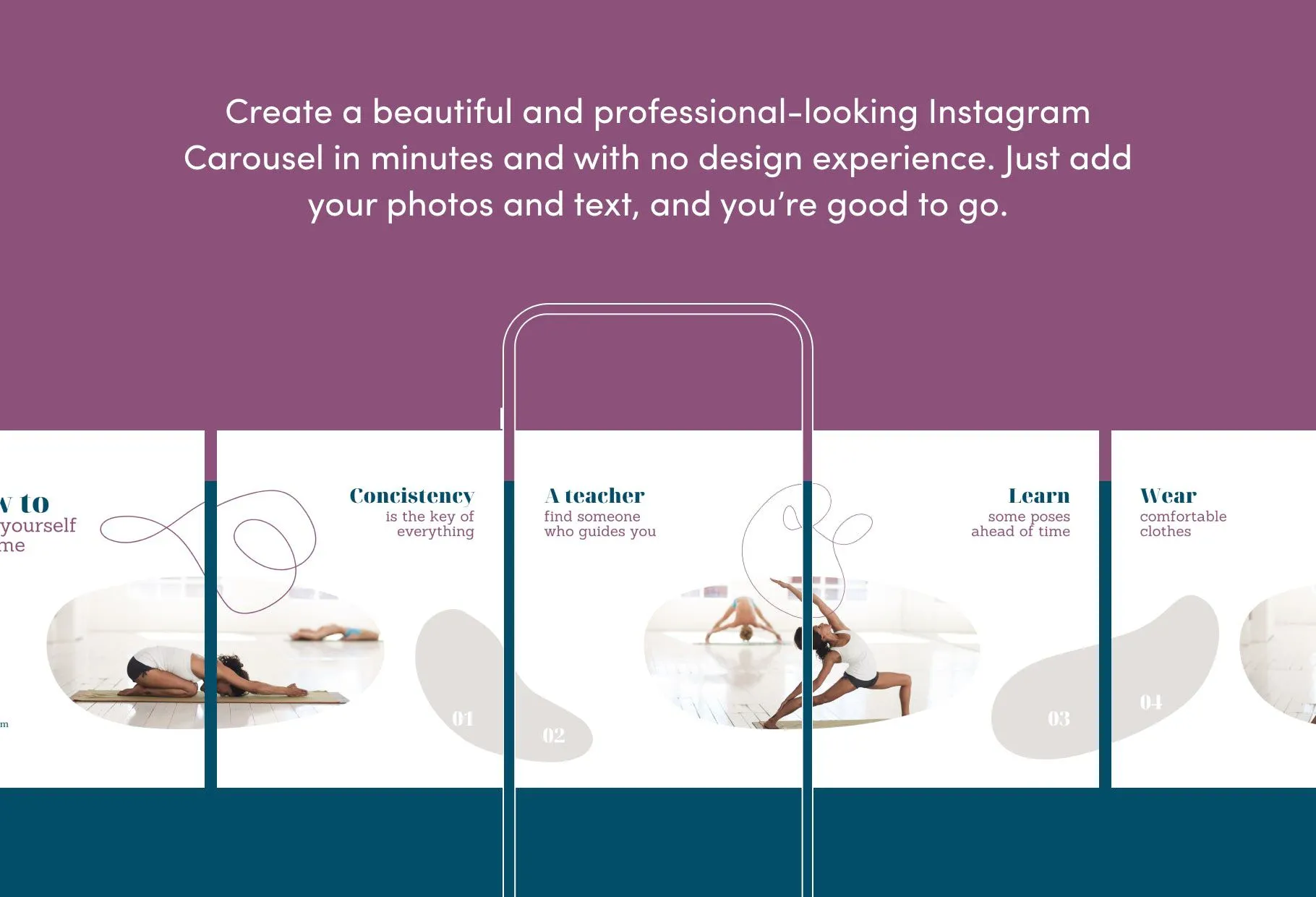 Nova Fitness 6-Page Carousel Canva Template