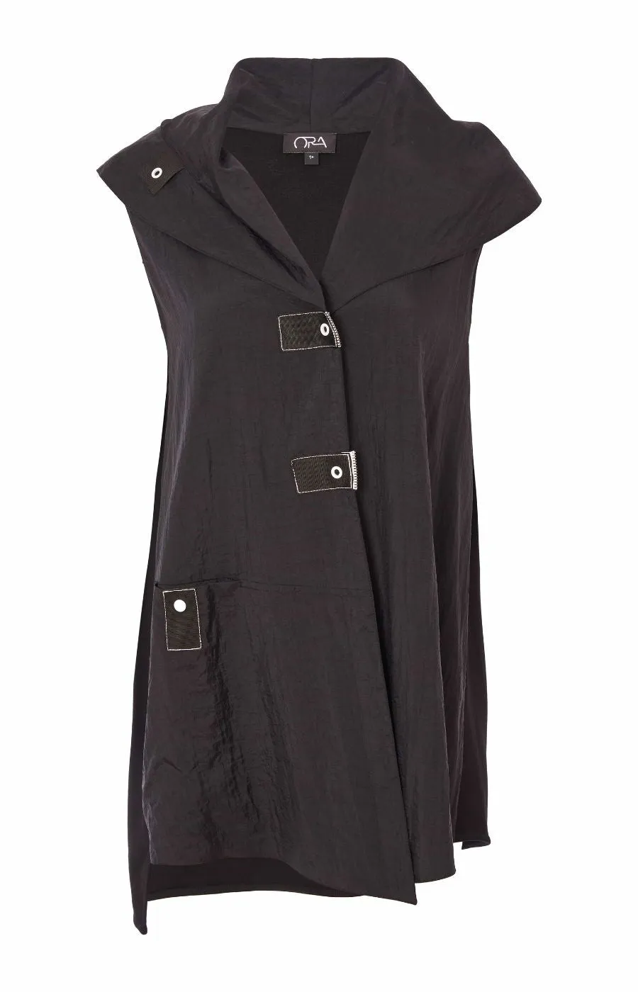 Ora Sleeveless Jacket in Black