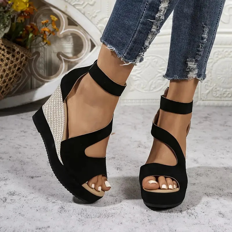 Oriane – Elegante sleehak sandalen in espadrille stijl