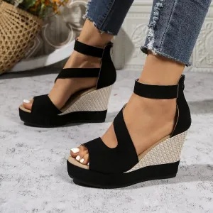 Oriane – Elegante sleehak sandalen in espadrille stijl