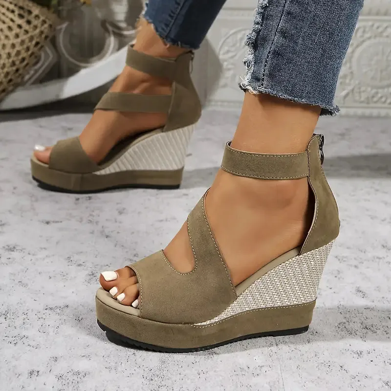 Oriane – Elegante sleehak sandalen in espadrille stijl