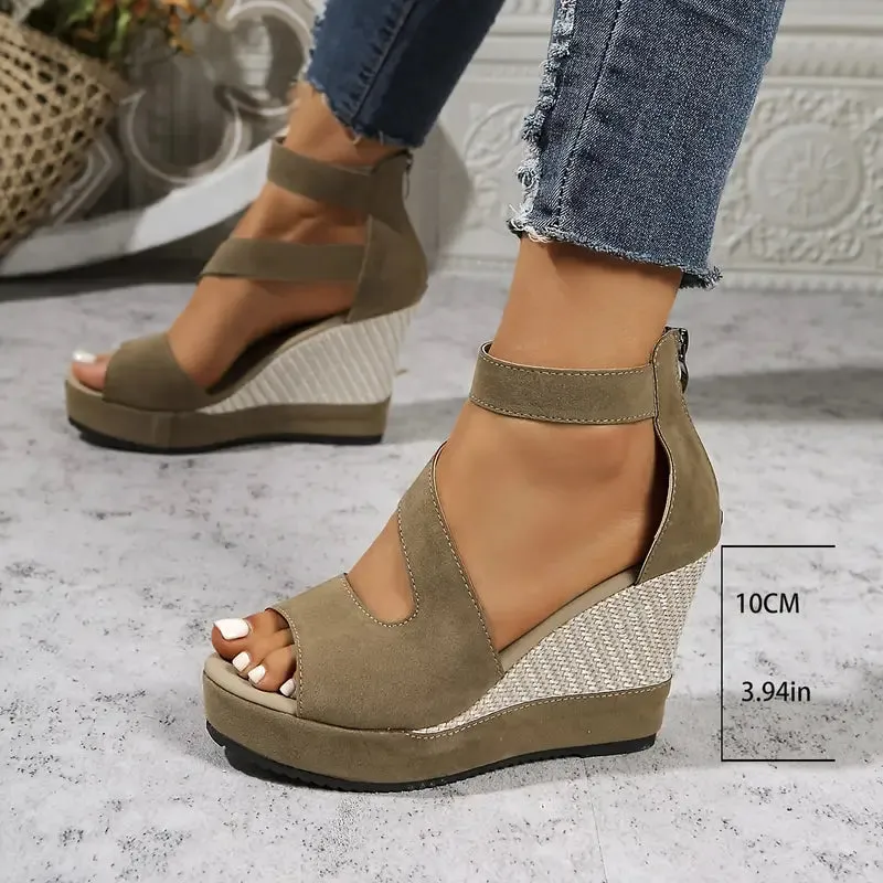 Oriane – Elegante sleehak sandalen in espadrille stijl
