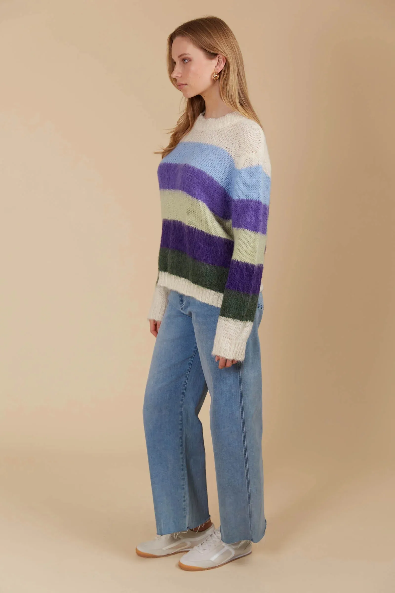 Pallas Stripe Jumper - Violet