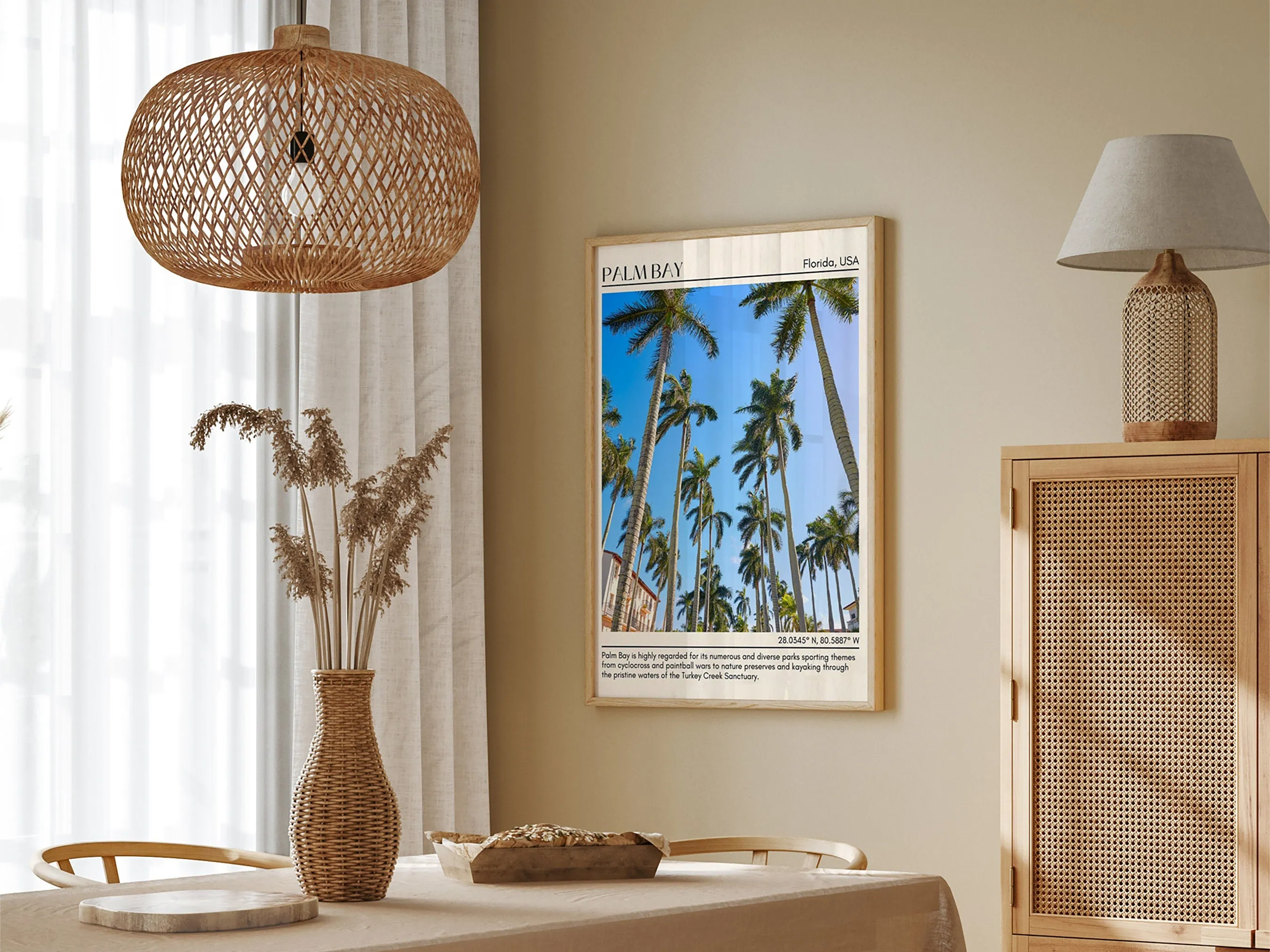 Palm Bay Minimal Wall Art, Florida, USA
