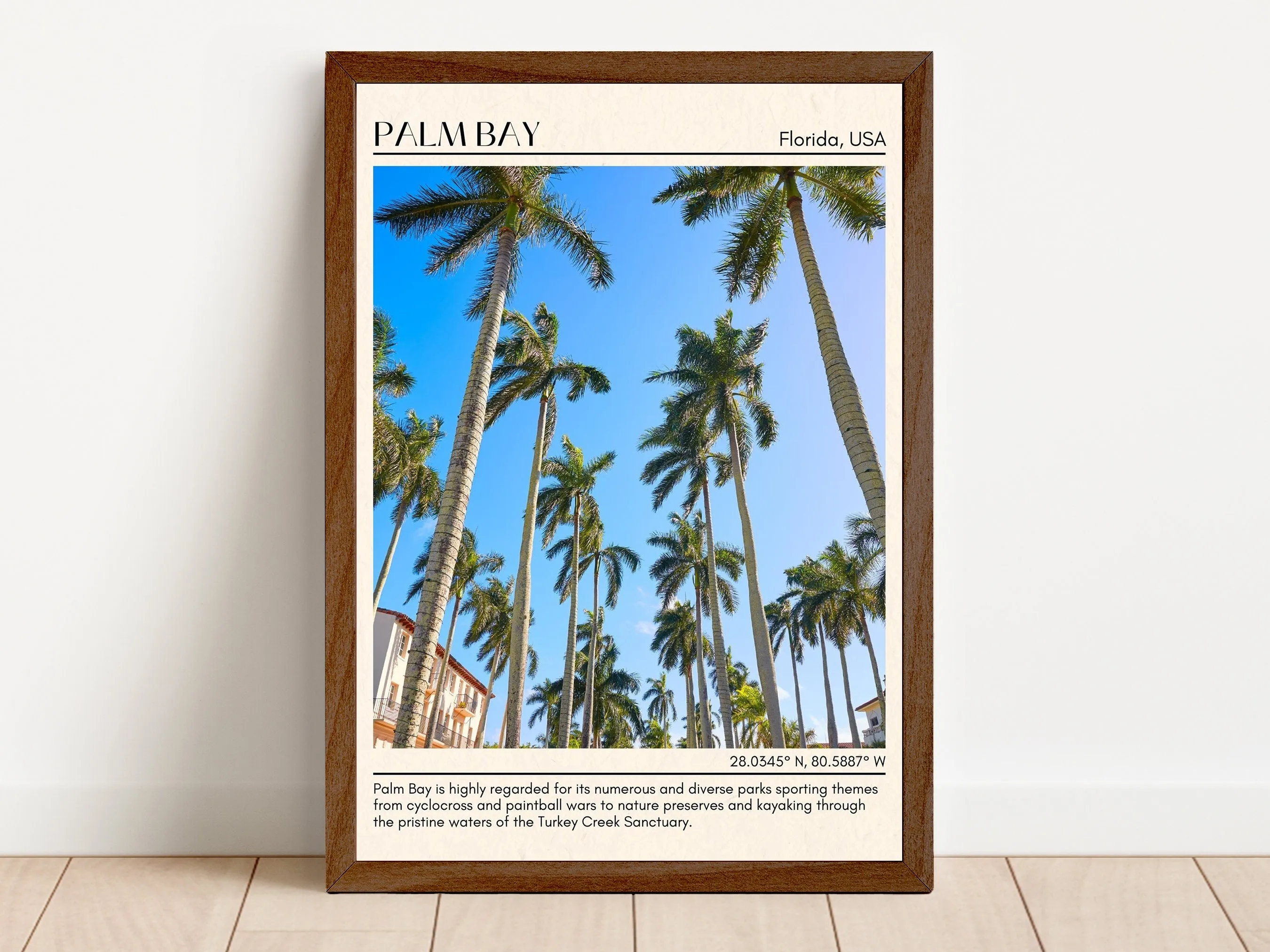 Palm Bay Minimal Wall Art, Florida, USA