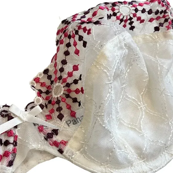 Panache Superbra Erin 6066 32E Colorful Purple Pink Bra