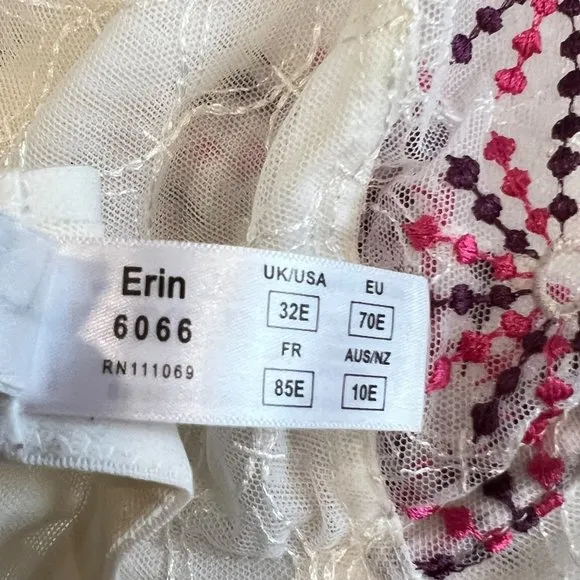 Panache Superbra Erin 6066 32E Colorful Purple Pink Bra