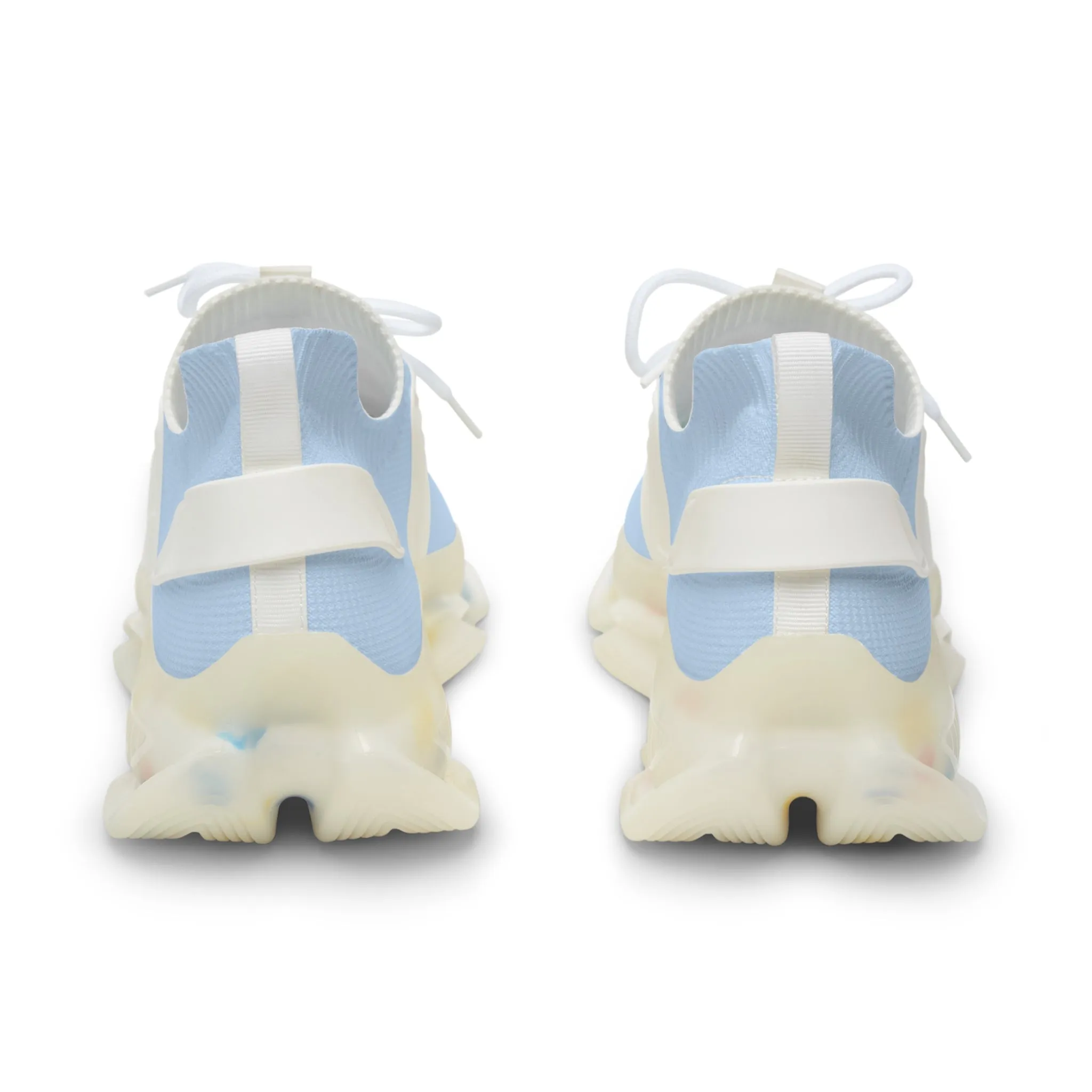 Pastel Blue Men's Breathable Mesh Sneakers - Stylish Athletic Footwear - Margo Makaroff - Personalization Available