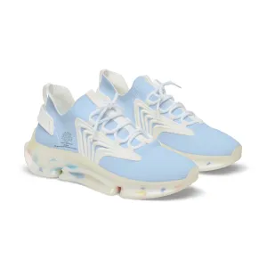 Pastel Blue Men's Breathable Mesh Sneakers - Stylish Athletic Footwear - Margo Makaroff - Personalization Available