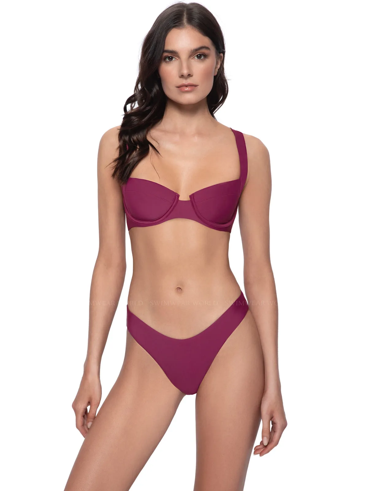 Perla Halter-Basic Ruched Bikini
