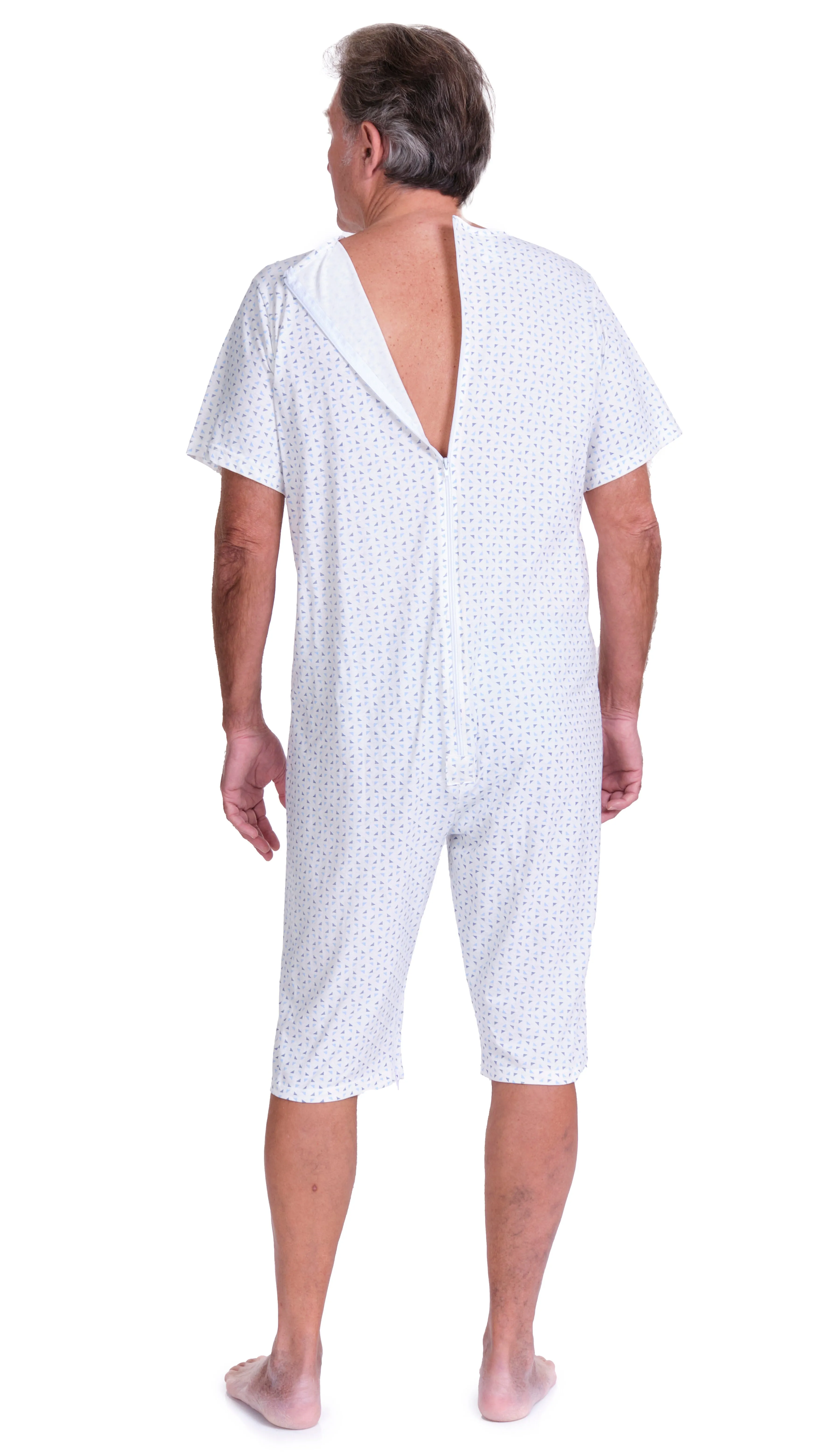 Pigiama Sanitario estivo manica corta pantalone corto con cerniera interno gamba 100% cotone- 9012/6
