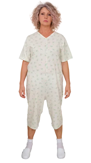 Pigiama Sanitario estivo manica corta pantalone corto con cerniera interno gamba 100% cotone- 9012/6
