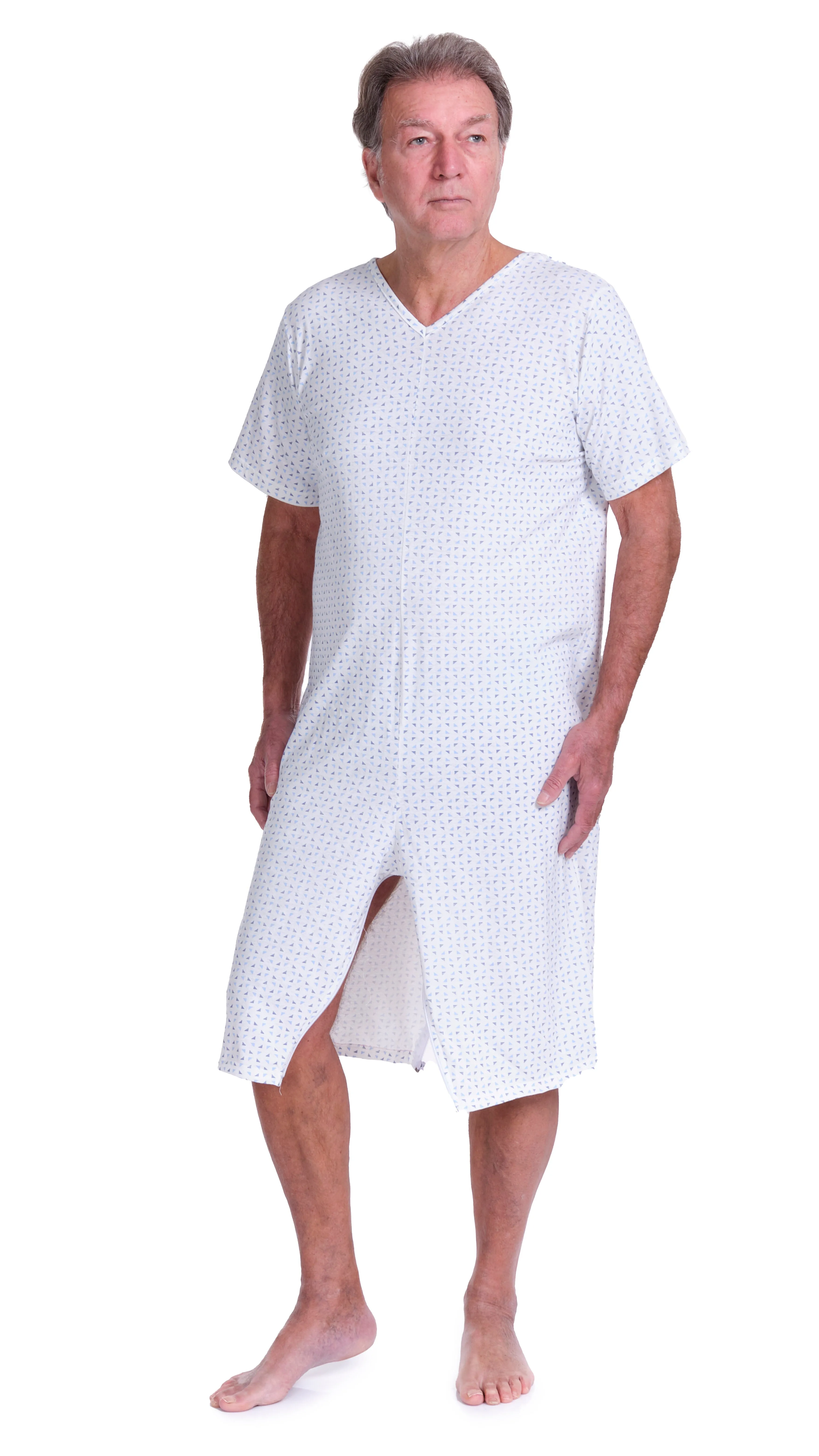 Pigiama Sanitario estivo manica corta pantalone corto con cerniera interno gamba 100% cotone- 9012/6