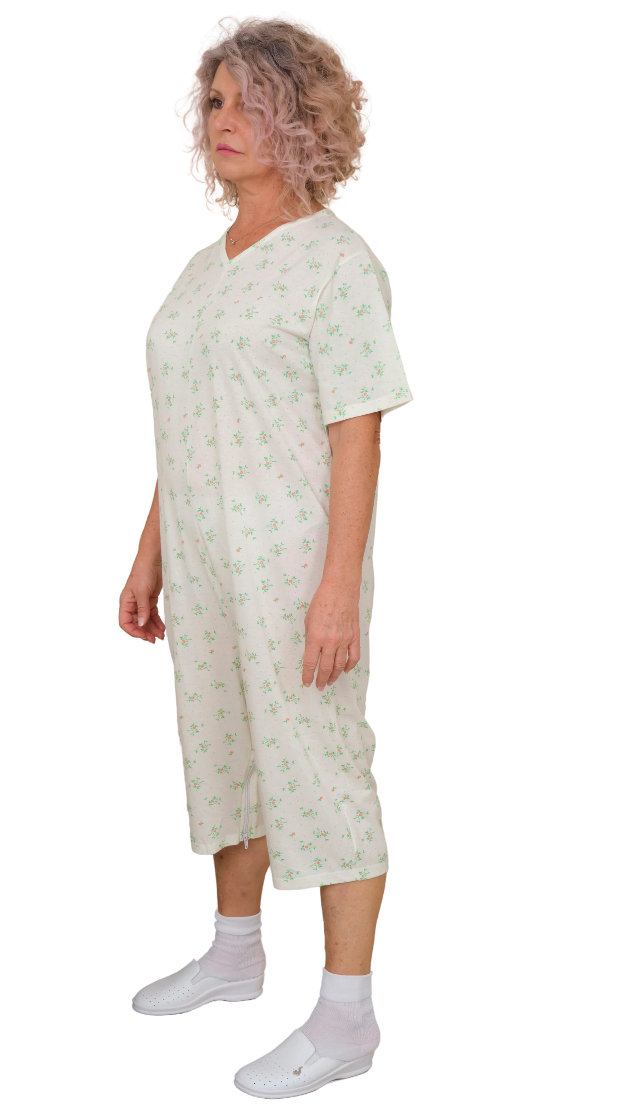 Pigiama Sanitario estivo manica corta pantalone corto con cerniera interno gamba 100% cotone- 9012/6