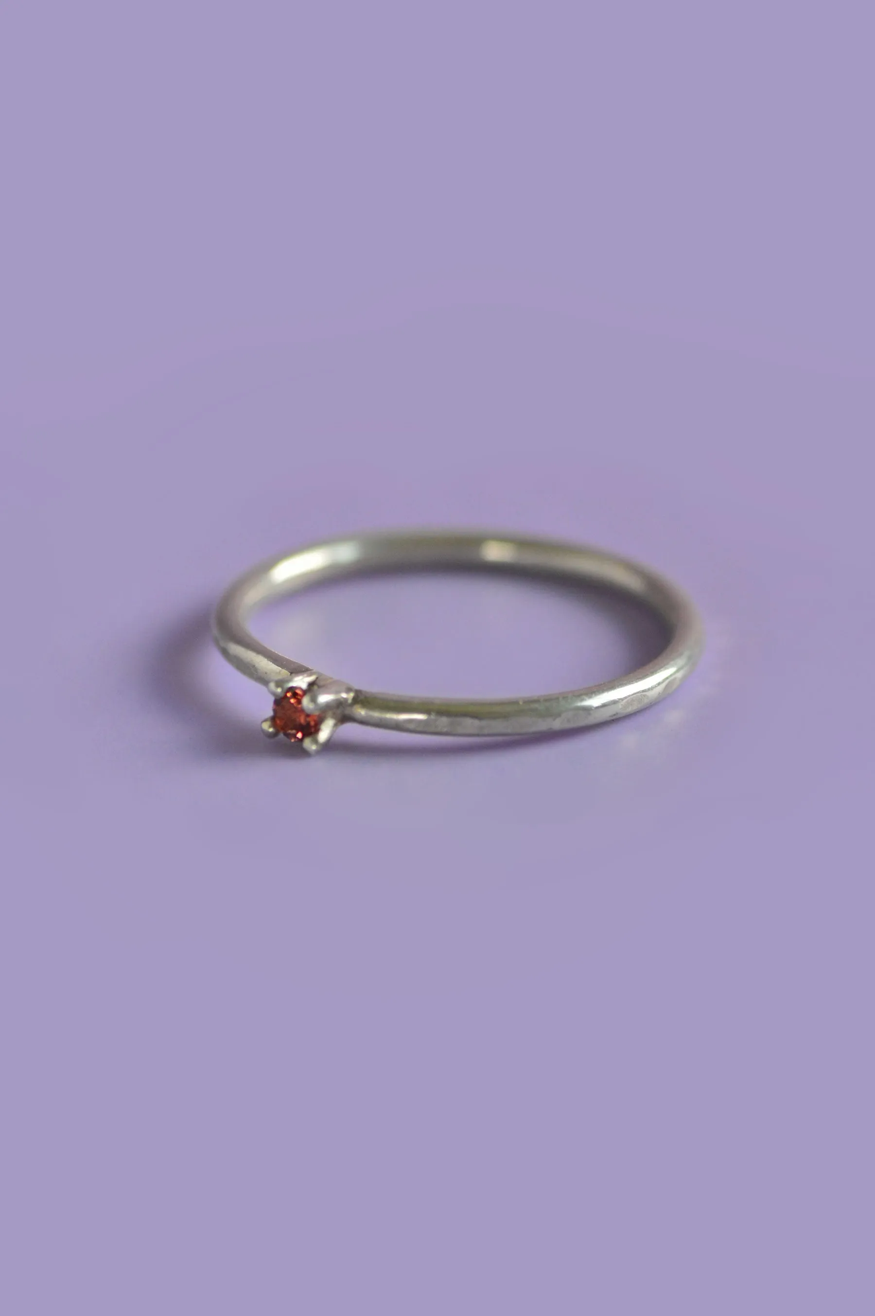 Piper Orange Sapphire Silver Ring