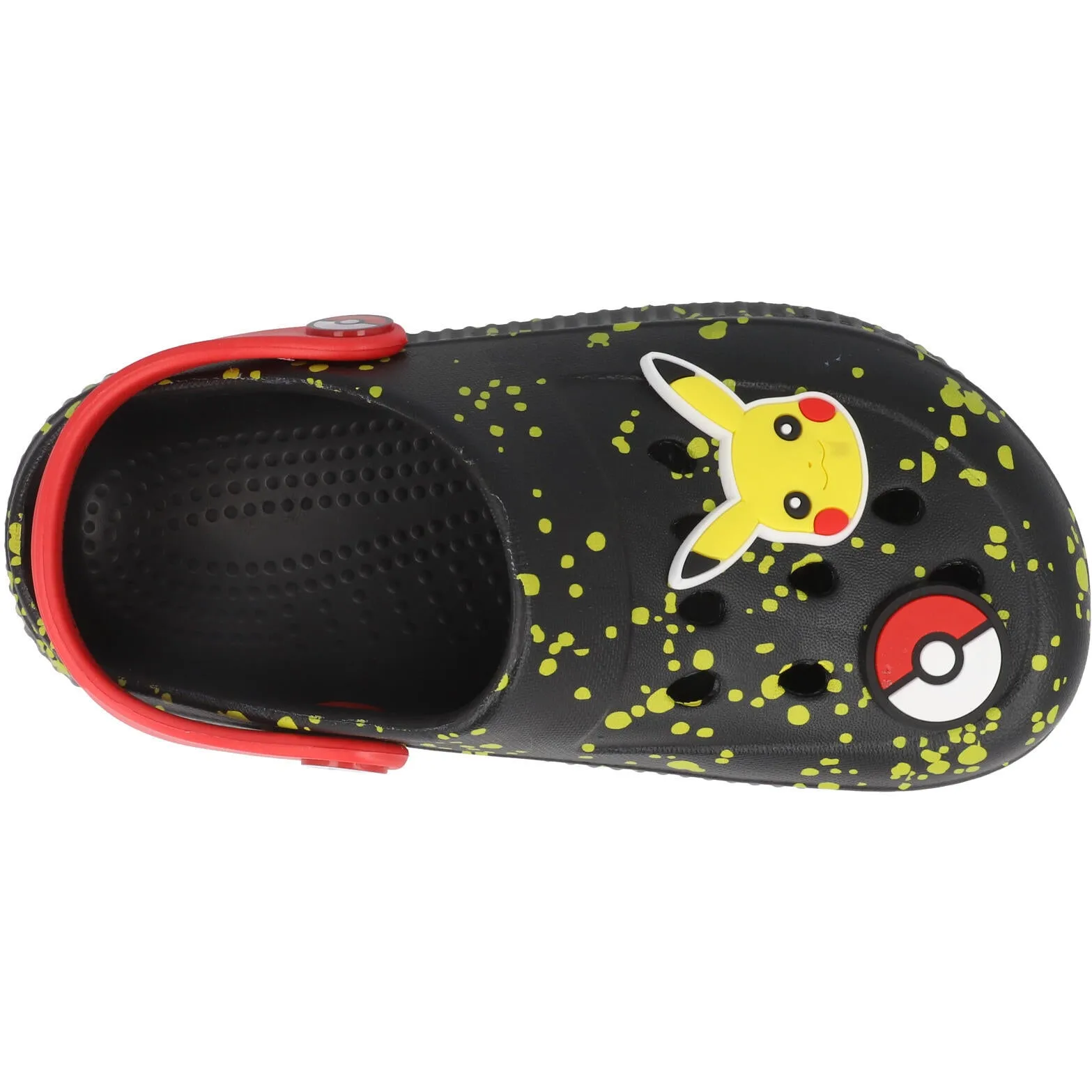 Pokémon Sockoto Kids Black Clogs with Pikachu Badges