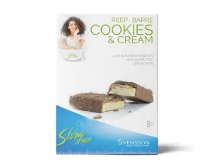 Proteine reep Cookie en Cream, box met 8 repen.