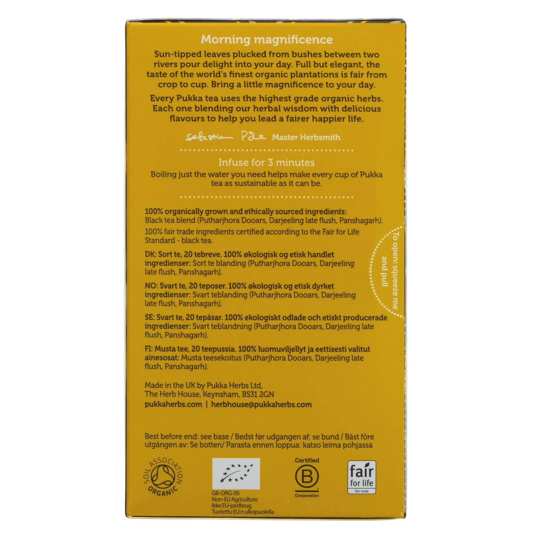 Pukka | Elegant English Breakfast - Organic and Fairtrade | 20 bags