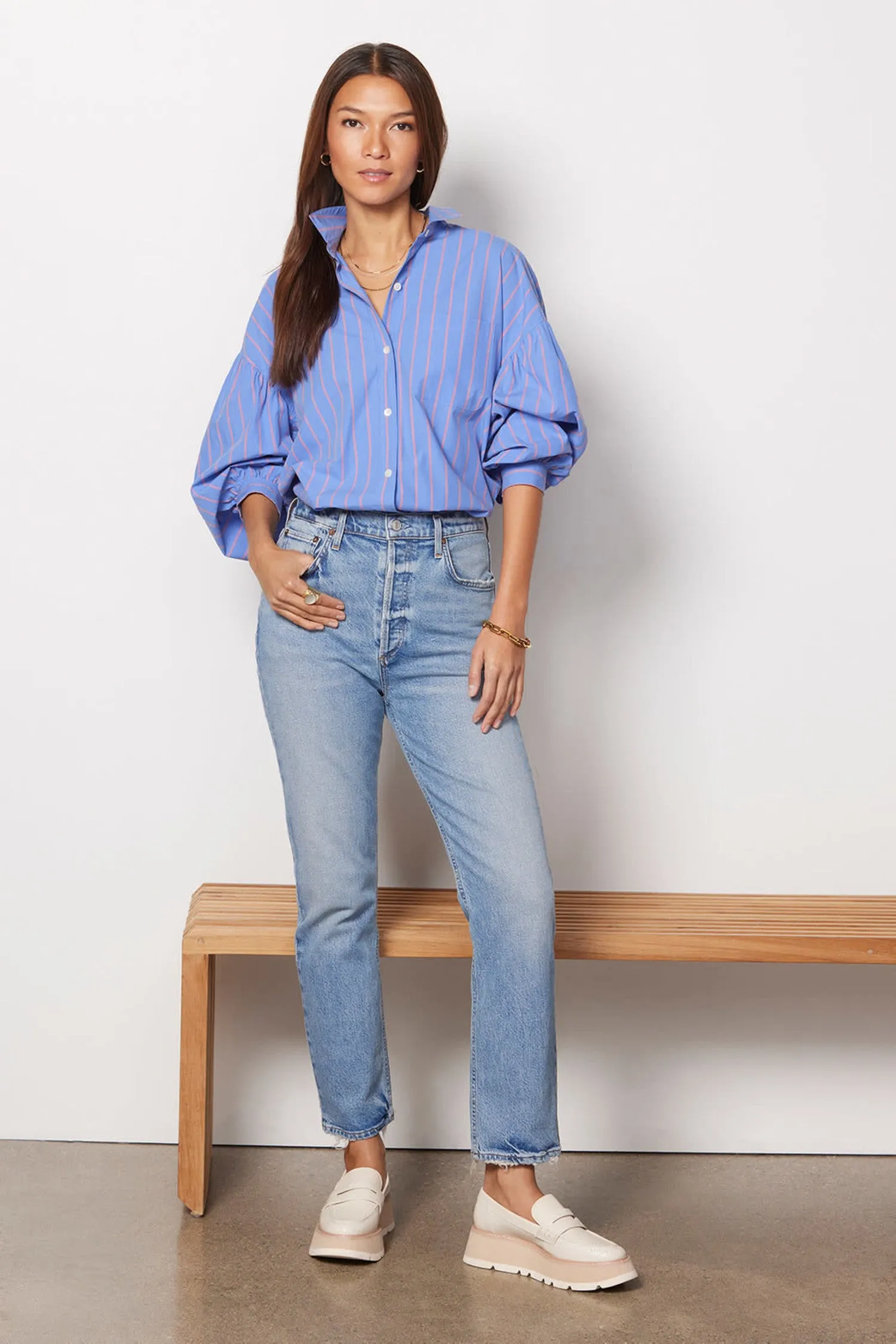 RAILS Janae Shirt - Lima Stripe SzL