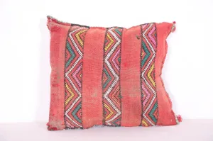 Red Moroccan pillow 14.9 INCHES X 16.5 INCHES
