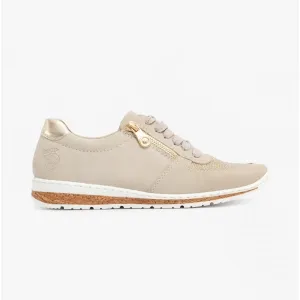Rieker N5121-60 Womens Trainers Beige