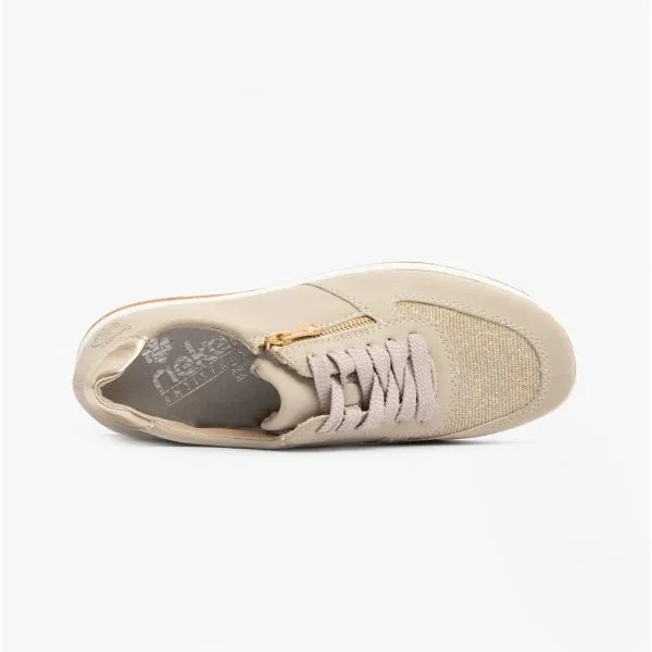 Rieker N5121-60 Womens Trainers Beige