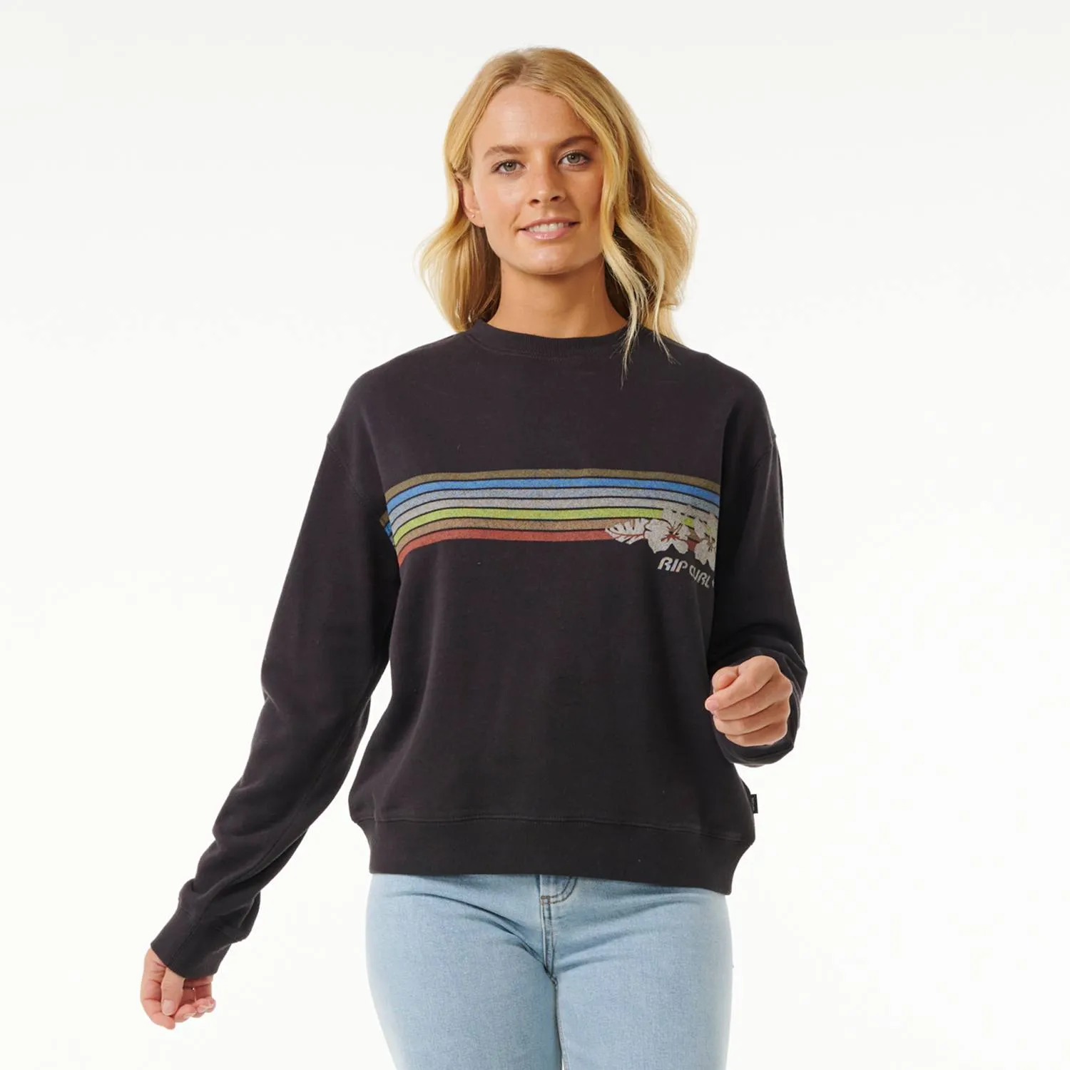 Rip Curl Hoffman Relaxed Crew Washed Black