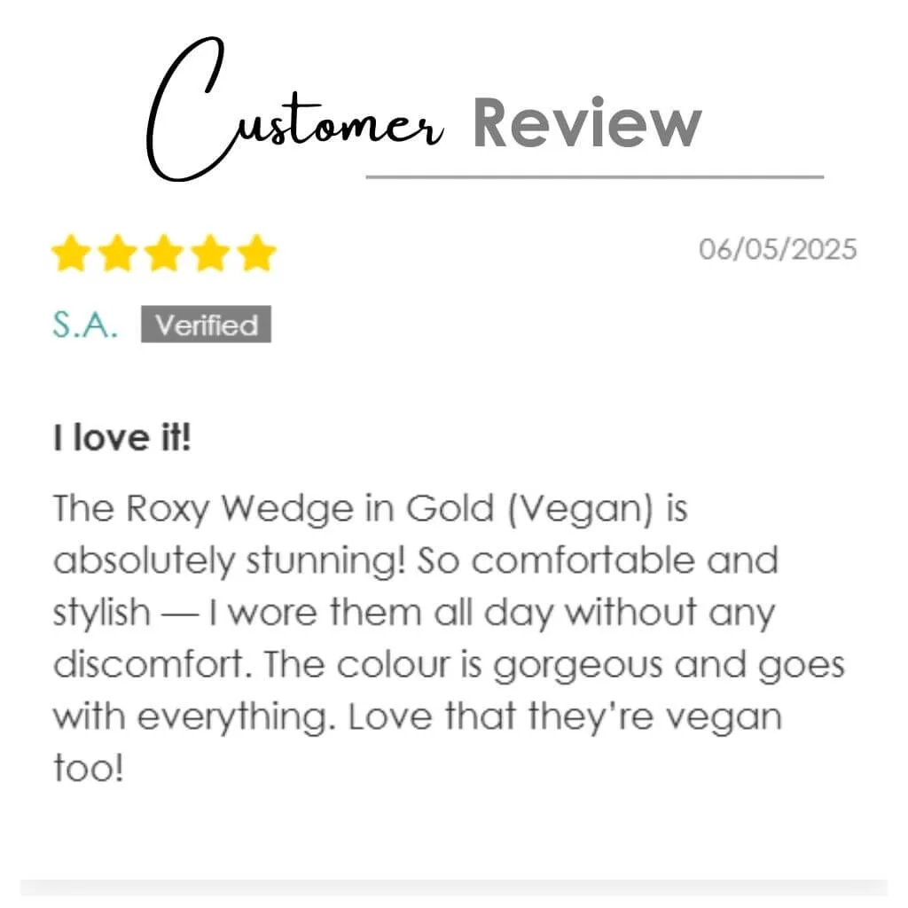 Roxy Espadrille Wedge in Gold (Vegan)