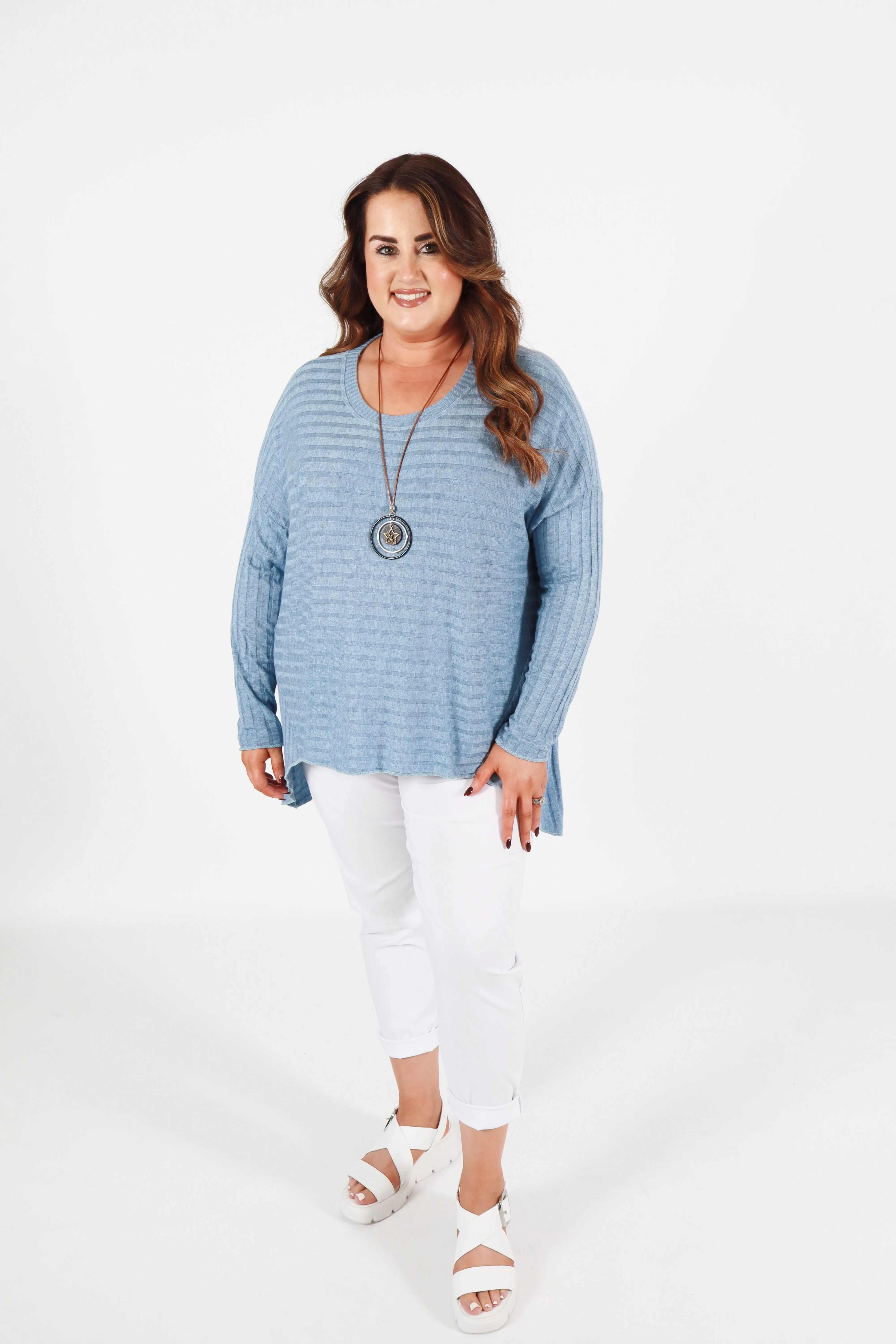 Sasha Knit Jumper in Blue