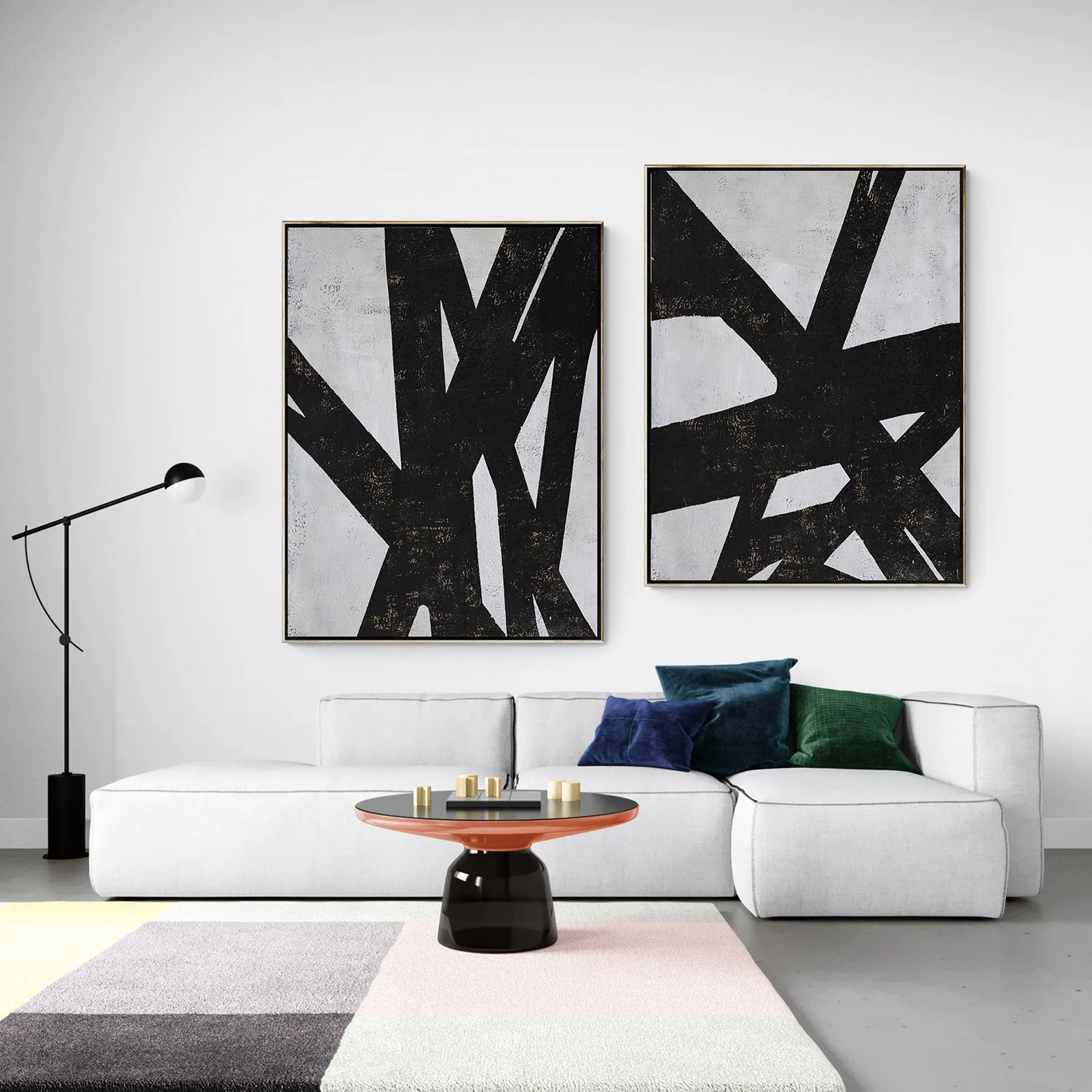 Set of 2 Minimal Geometric Art P23