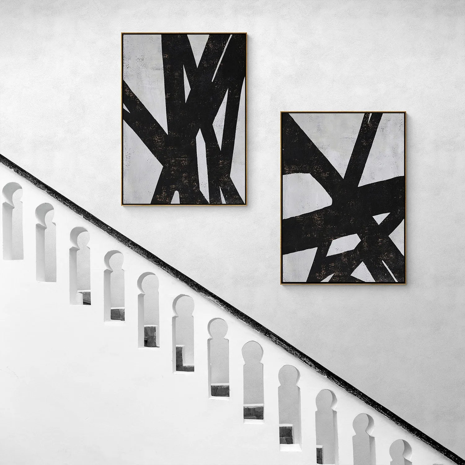 Set of 2 Minimal Geometric Art P23