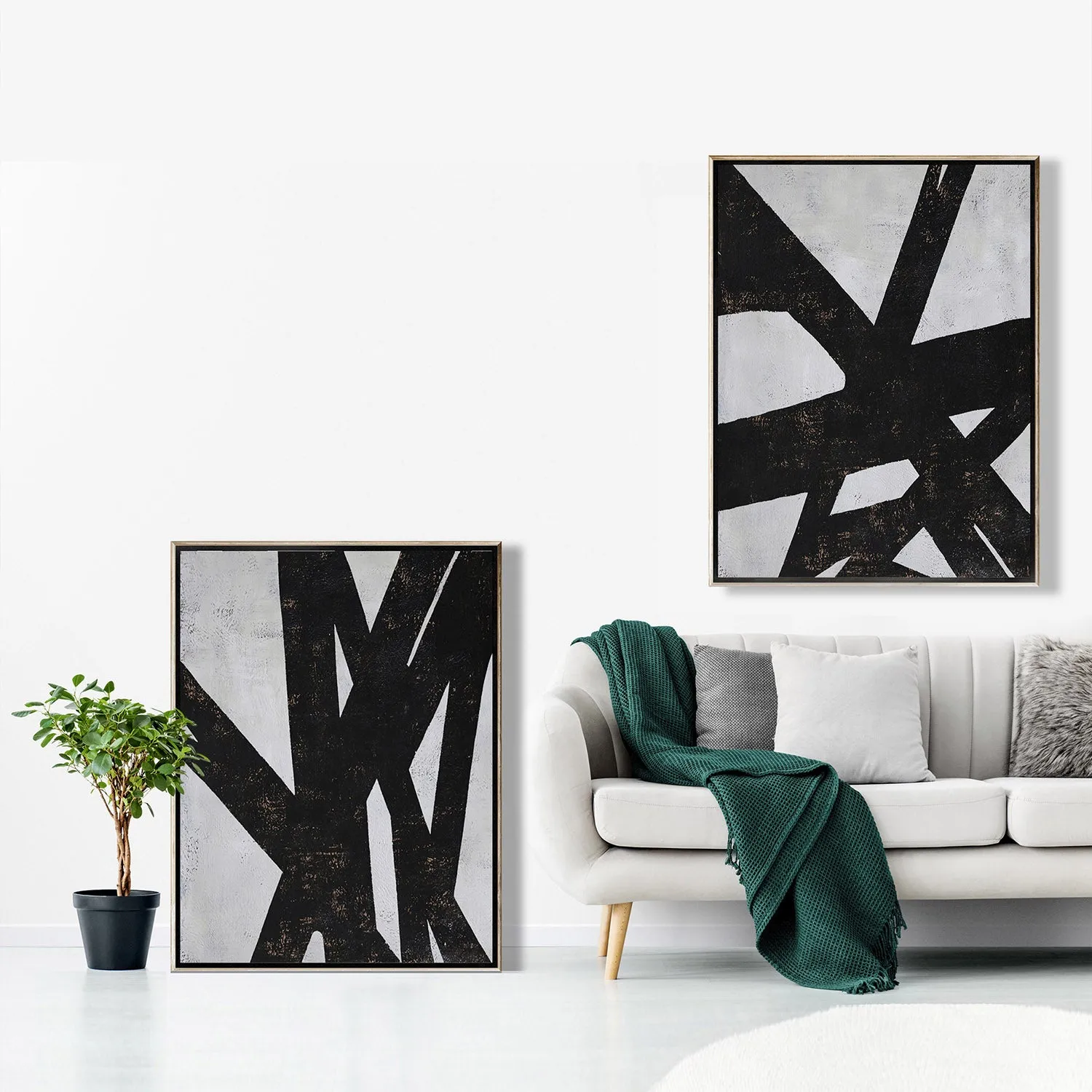 Set of 2 Minimal Geometric Art P23