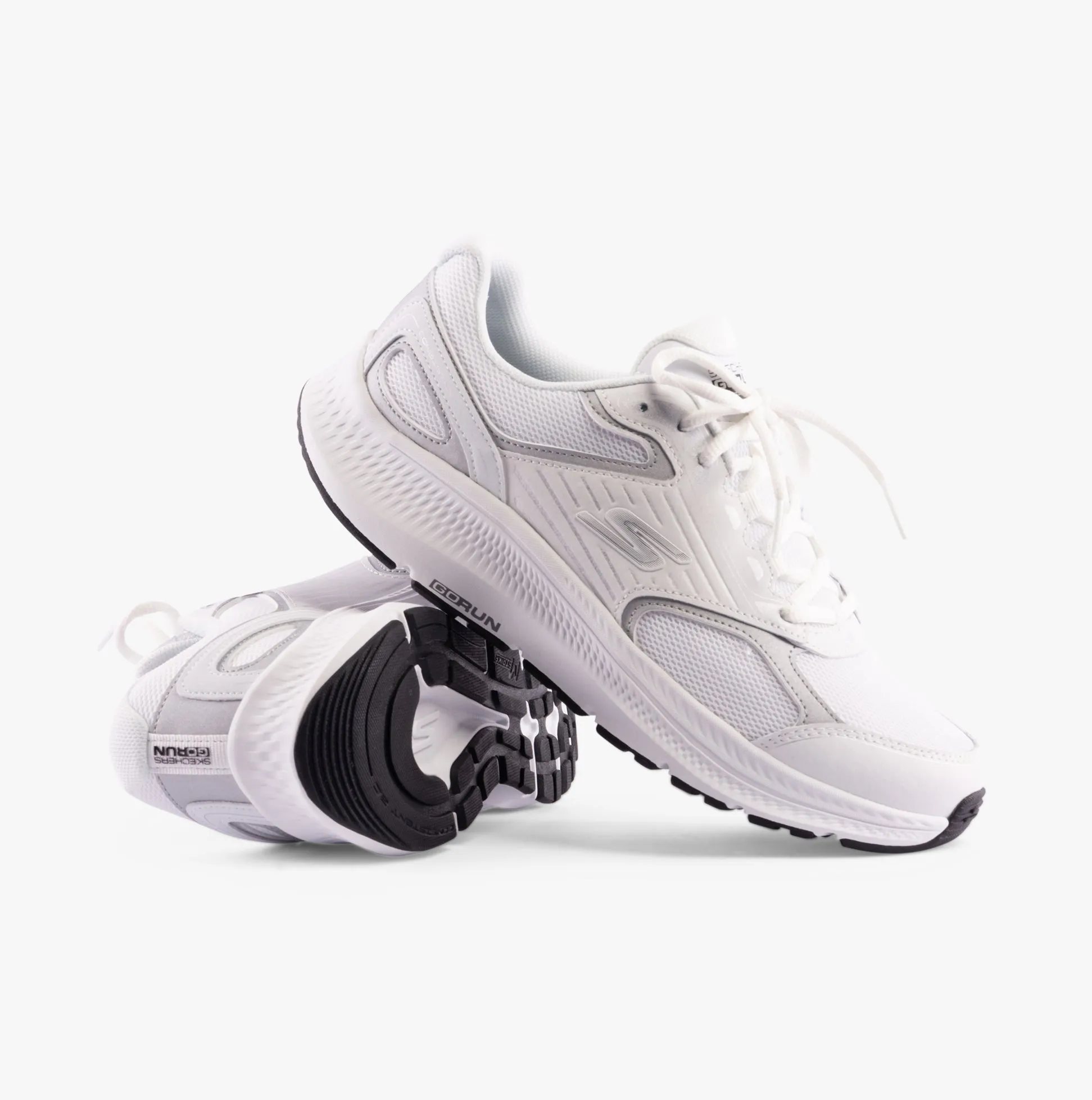 Skechers 128606/WSL GO RUN CONSISTENT 2.0 - ADVANTAGE Womens Trainers White/Silver