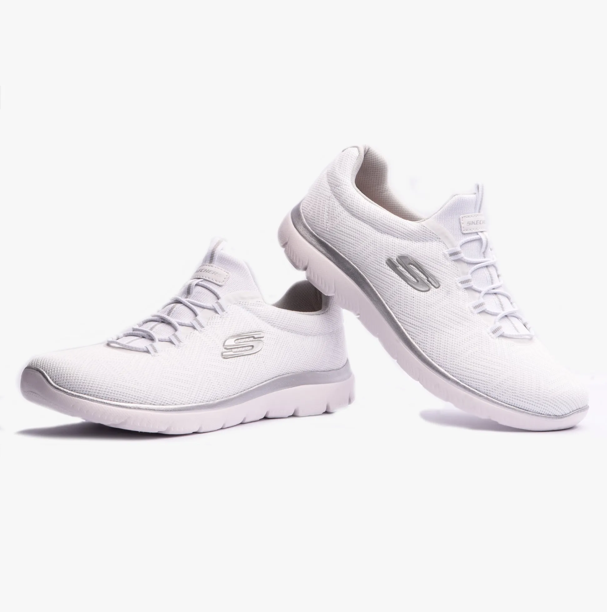 Skechers 150119/WSL SUMMITS Womens Trainers White/Silver