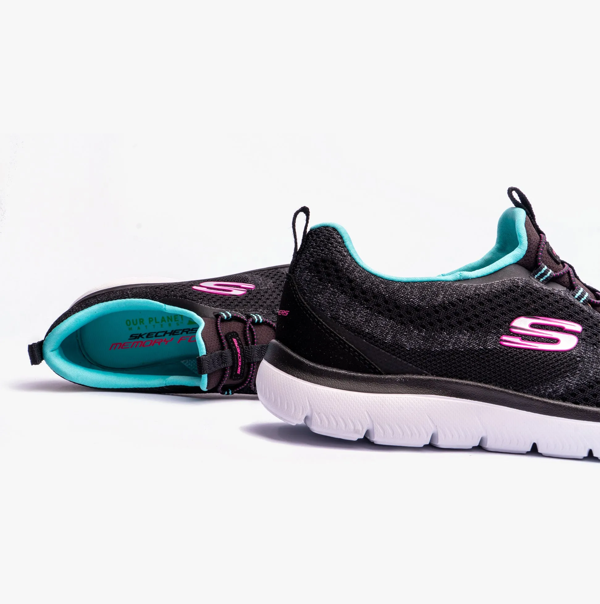 Skechers 150120/BKMT SUMMITS - NEW NATURE Womens Trainers Black/Multi