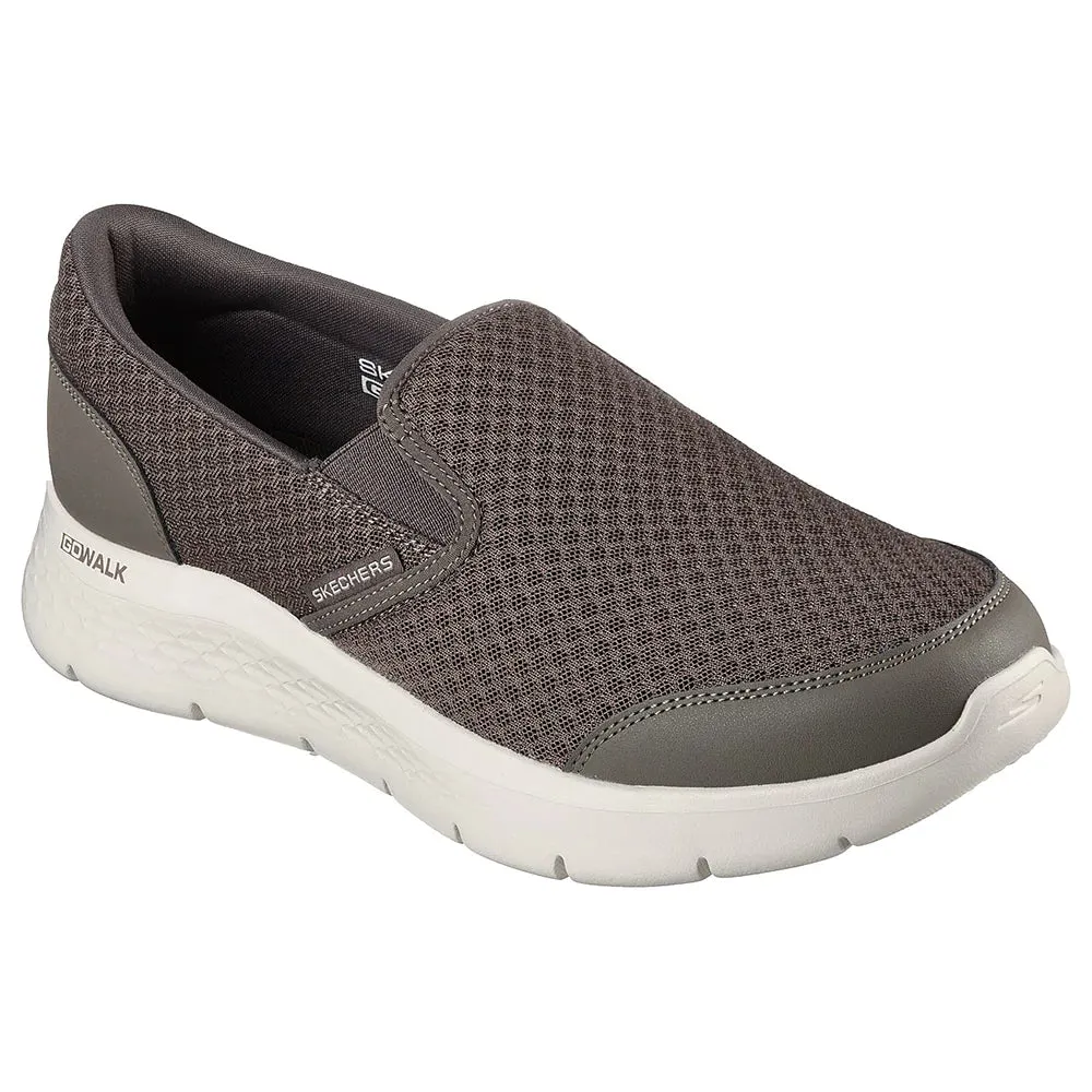 Skechers 216485/KHK GO WALK FLEX-REQUEST Mens Slip On Shoes Brown