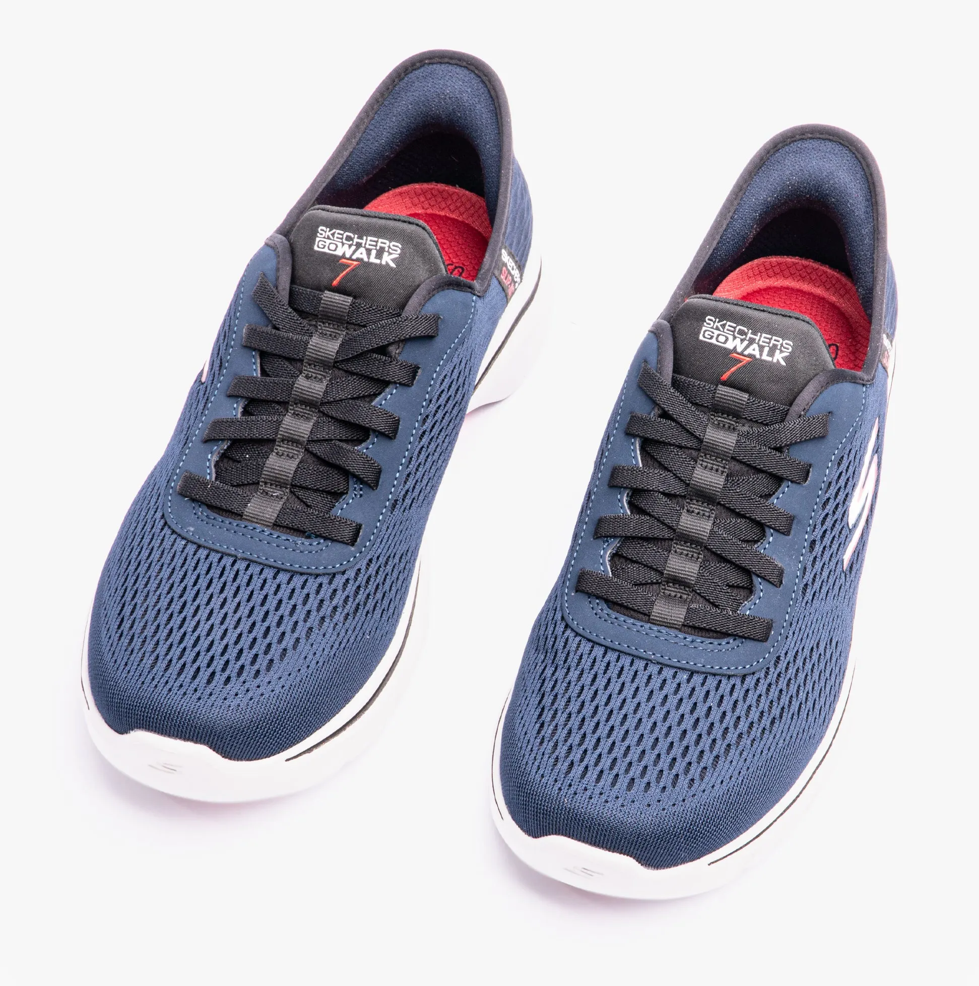 Skechers 216648/NVRD O WALK 7 - FREE HAND 2 Mens Trainers Navy/Red