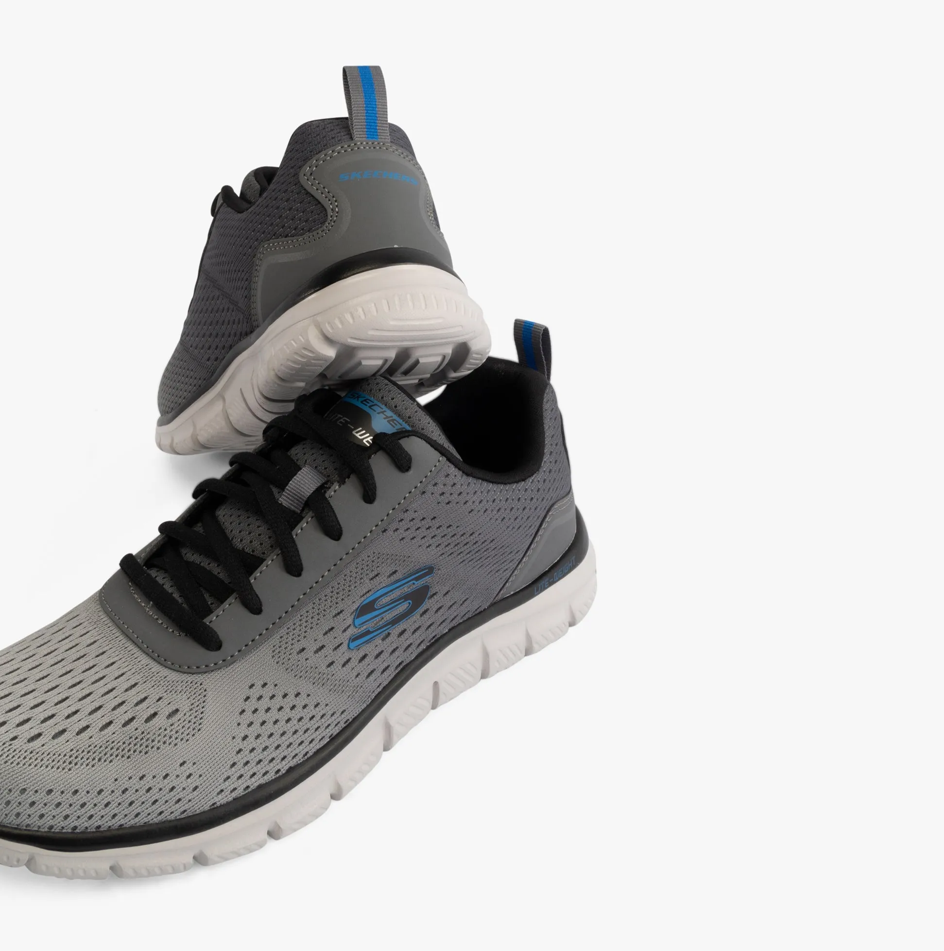 Skechers 232399/CCGY TRACK-RIPKENT Mens Trainers Charcoal/ Black